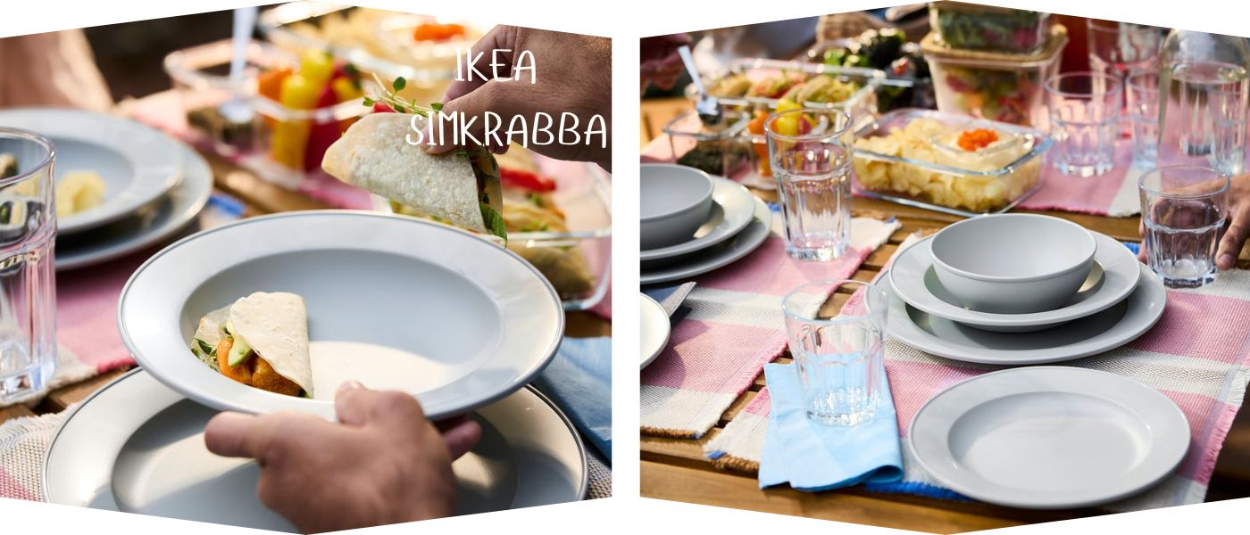 بشقاب خورشت خوری ایکیا مدل IKEA SIMKRABBA